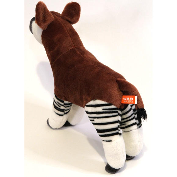 Wild Republic Zebra OKAPI Standing Plush Stuffed Animal Horse Wildlife Brown - Picture 4 of 6